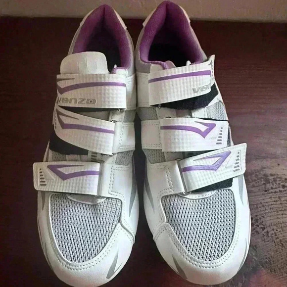 Venzo MX Women's Bike Bicycle Cycling Shoes Women’s Size 9.5 Men’s Size 8 - Picture 3 of 10